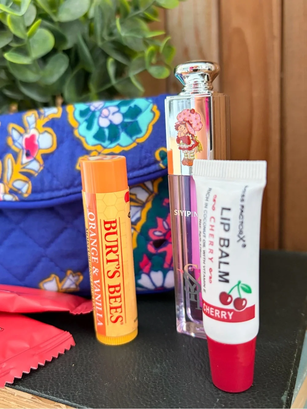 Vera Bradley Lip Care Bundle, Cosmetic Pouch